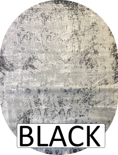 Ковер AMINA NP208 GREY/BLACK 0,6х1,0 Овал