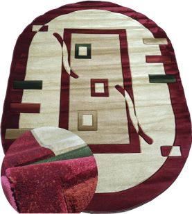 Ковер Imperial Carving 1347 CREAM / RED 2,0х5,0 Овал