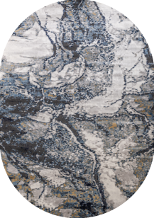 Ковер "Palermo" (10146A_MAVI / GRI) Овал 1,6х2,3