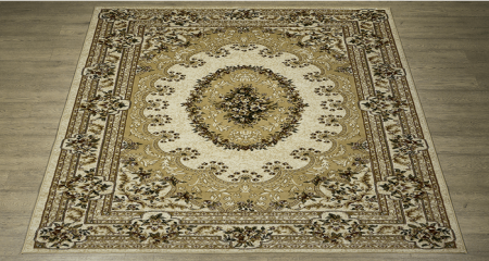 ковер акварель 20636 22122. При скромной стоимости ковра 20636 Прямой из Хит-Сет нитей внешний вид противоречив, намекает на богатство и играет от освещения, как шелковый. Коричневый Бежевый. медальон ковер акварель 20636 22122