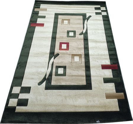 ковер imperial carving 1347 cream / d.green