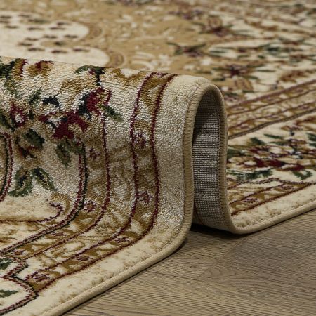 ковер акварель 20636 22122. При скромной стоимости ковра 20636 Прямой из Хит-Сет нитей внешний вид противоречив, намекает на богатство и играет от освещения, как шелковый. Коричневый Бежевый. медальон ковер акварель 20636 22122